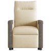 vidaXL Fauteuil inclinable Cr&egrave;me Tissu