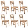 vidaXL Chaises &agrave; manger lot de 6 bois d'acacia massif