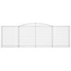 vidaXL Paniers à gabions arqués 25 pcs 400x50x120/140 cm Fer galvanisé