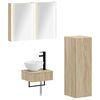 vidaXL Ensemble d'armoire de salle de bain 4 pc Ch&ecirc;ne Sonoma