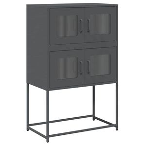 vidaXL Buffet haut anthracite 68x39x107 cm acier