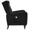 vidaXL Fauteuil de massage inclinable noir velours