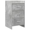vidaXL Tables de chevet Gris b&eacute;ton 40 x 36 x 70 cm Bois d'ing&eacute;nierie