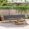 vidaXL Salon palette de jardin avec coussins 4pcs bois d'acacia massif