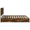 vidaXL Lit de Rangement Ch&ecirc;ne fum&eacute; 180 x 200 cm Bois d'ing&eacute;nierie