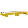 vidaXL Lit de jour avec gigogne et matelas jaune 90x200 cm velours