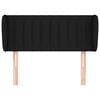 vidaXL Tête de lit avec oreilles Noir 83x23x78/88 cm Tissu