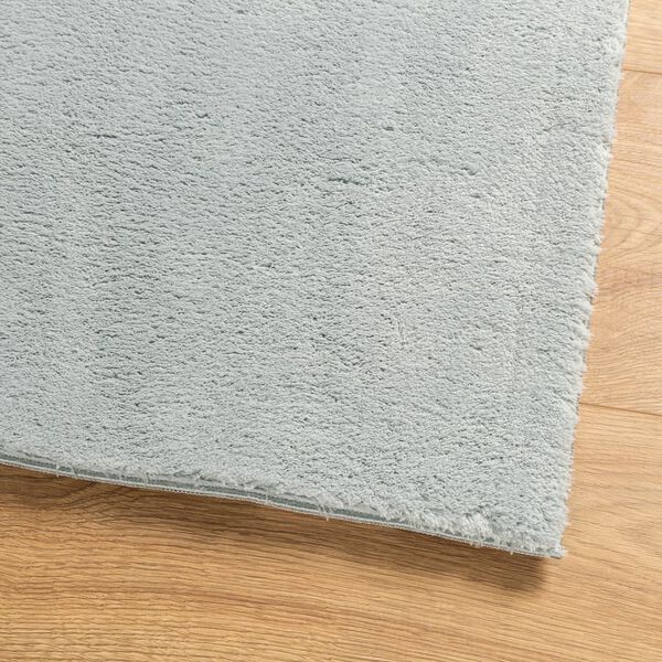 vidaXL Tapis HUARTE &agrave; poils courts doux et lavable bleu 240x240 cm