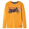 vidaXL T-shirt enfants &agrave; manches longues ocre 92