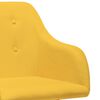 vidaXL Chaises pivotantes &agrave; manger lot de 4 jaune tissu