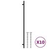 vidaXL Poign&eacute;es d'armoire 10 pcs noir 480 mm acier inoxydable