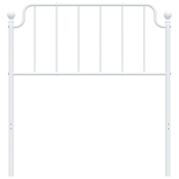 vidaXL T&ecirc;te de lit de remplacement m&eacute;tal blanc 90 cm