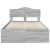 vidaXL Cadre de lit Gris Sonoma 120 x 190 cm Bois de pin massif