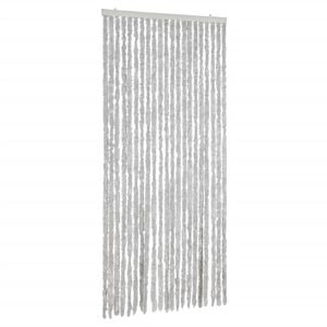 vidaXL Rideau anti-mouches gris 90x220 cm chenille