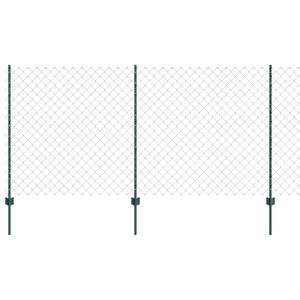 vidaXL Cl&ocirc;ture grillag&eacute;e avec poteau 10 x 1,2 m Acier recouvert de PVC