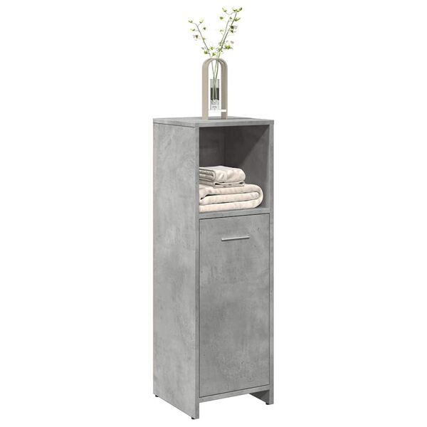 vidaXL Armoire de salle de bain Gris béton 30x30x95 cm Aggloméré