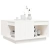 vidaXL Table basse Blanc 60x61x32,5 cm Bois massif de pin