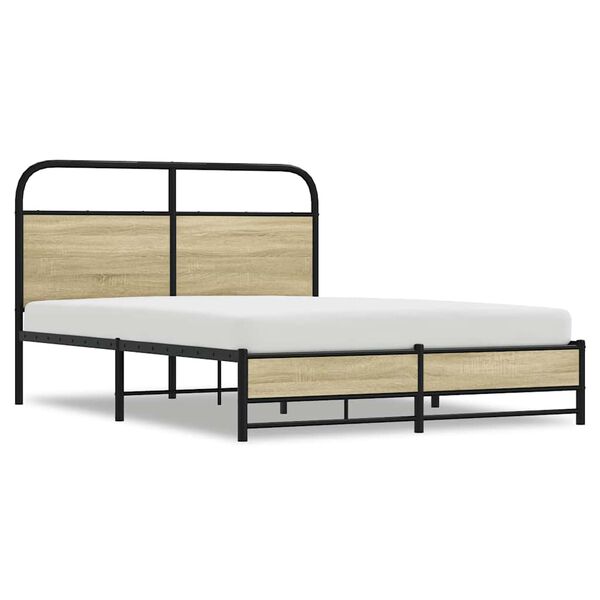 vidaXL Cadre de lit sans matelas 120x190 cm cm ch&ecirc;ne sonoma