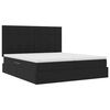 vidaXL Lit de Rangement avec matelas Noir 200 x 200 cm Velours