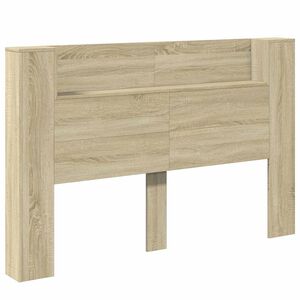 vidaXL Cabinet de T&ecirc;te de Lit avec LED Sonoma 160 x 16,5 x 103,5 cm