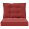 vidaXL Coussin de canap&eacute; d'ext&eacute;rieur 2 pcs Bordeaux Polyester