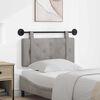 vidaXL T&ecirc;te de lit suspendue Gris clair 90 x 55 x 5 cm Velours