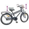 vidaXL V&eacute;lo pour Enfants 18 Pouces pour les 5-7 ans Gris fonc&eacute;