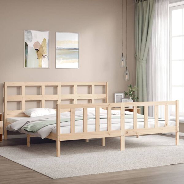 vidaXL Cadre de lit sans matelas bois massif de pin