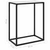 vidaXL Table console Blanc 60x35x75 cm Verre tremp&eacute;