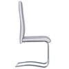 vidaXL Chaises &agrave; manger cantilever lot de 4 gris clair tissu