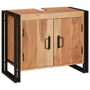 vidaXL Meuble sous &eacute;vier Marron 71 x 33 x 58 cm Bois d'Acacia Massif