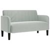vidaXL Canap&eacute; causeuse gris clair 109 cm velours