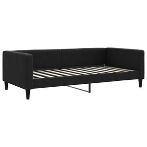 vidaXL Lit de repos sans matelas noir 100x200 cm tissu