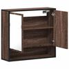 vidaXL Armoire &agrave; miroir de salle de bain ch&ecirc;ne marron bois ing&eacute;nierie