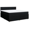 vidaXL Sommier &agrave; lattes de lit avec matelas Noir 180x200 cm Tissu
