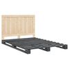 vidaXL Cadre de lit sans matelas gris 140x200 cm bois massif de pin