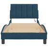 vidaXL Cadre de lit avec LED sans matelas Hanko bleu 90x190 cm velours