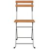 vidaXL Chaises de bistrot pliantes lot de 8 Bois teck solide et acier