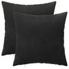 vidaXL Coussin avec oreiller HEERLEN 2 pi&egrave;ces Noir Velours
