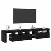 vidaXL Meuble TV 2 pcs Chêne noir 260 x 37 x 40 cm Bois d'ingénierie