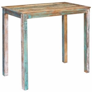 vidaXL Table de bar 110 x 55 x 100 cm Bois massif recycl&eacute; Multicolore