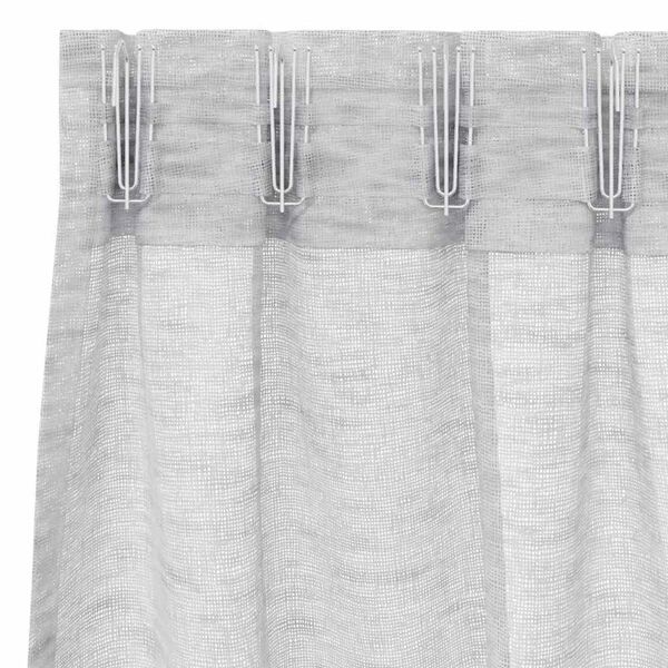vidaXL Rideau en Voile 2 pcs Gris clair 225 x 140 cm Polyester
