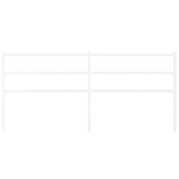 vidaXL T&ecirc;te de lit m&eacute;tal blanc 200 cm