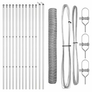 vidaXL Poteau de cl&ocirc;ture. Argent&eacute;