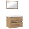 vidaXL Ensemble de mobilier de salle de bain 3 pcs Ch&ecirc;ne artisanal