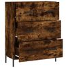 vidaXL Buffet ch&ecirc;ne fum&eacute; 69,5x34x90 cm bois d'ing&eacute;nierie