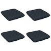 vidaXL Coussins de si&egrave;ge VIANEN 4 pc 100 % polyester Bleu fonc&eacute;