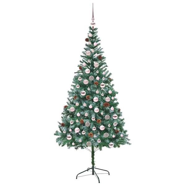 vidaXL Sapin de No&euml;l artificiel avec 300 LED Vert 210 cm PVC et Acier