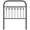 vidaXL T&ecirc;te de lit de remplacement m&eacute;tal noir 75 cm