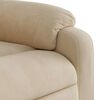 vidaXL Fauteuil inclinable électrique crème tissu microfibre